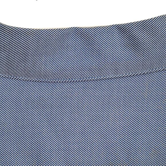 Lane Bryant Plus Size 24 Shirt Stripe Button Up Long Sleeve Collared Cotton Blue - Picture 10 of 10